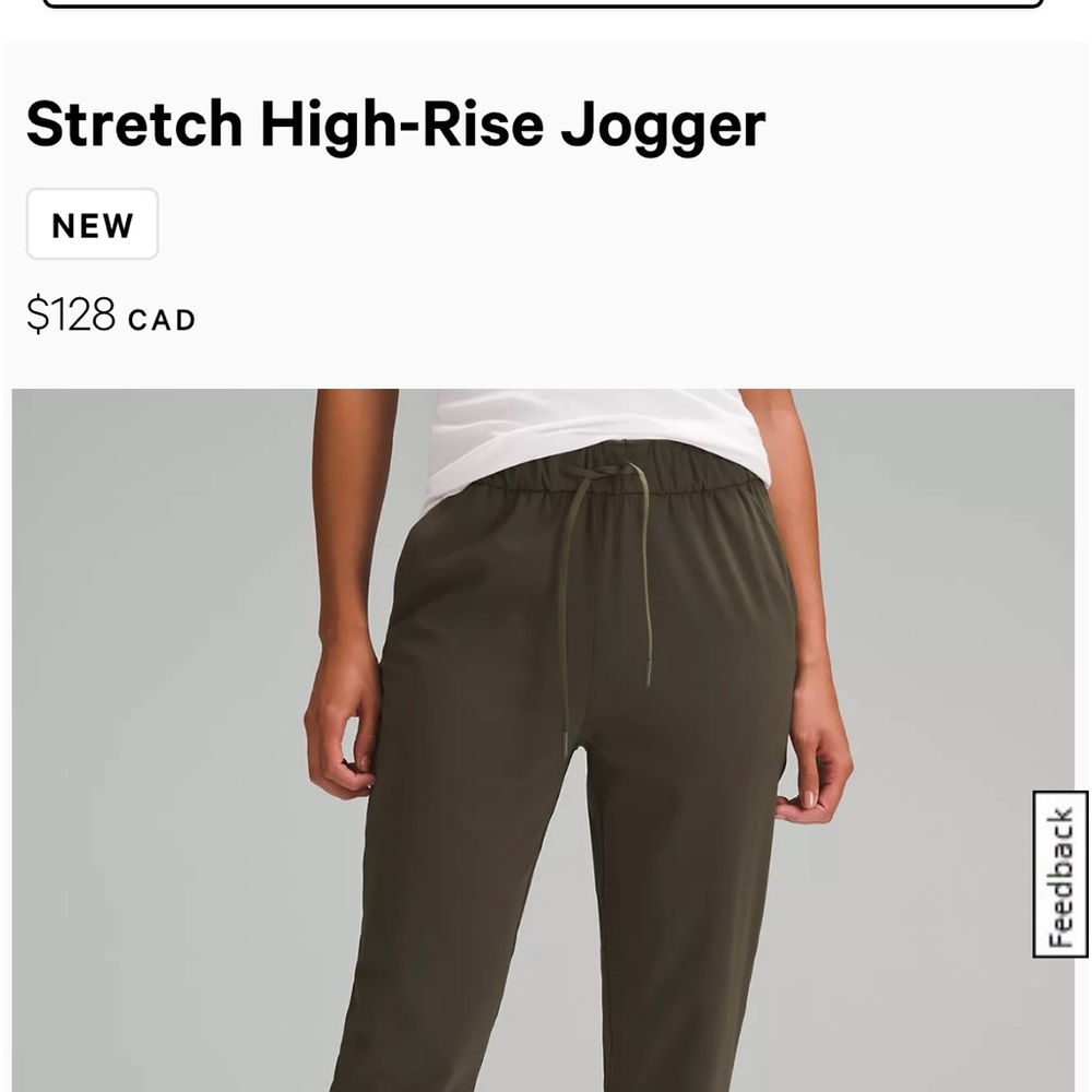 Lululemon stretch high rise jogger size 6